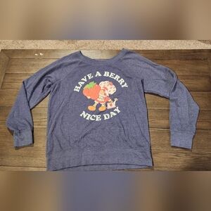 Strawberry Shortcake "Have a Berry Nice Day" Women's Pullover Sweatshirt Size L
